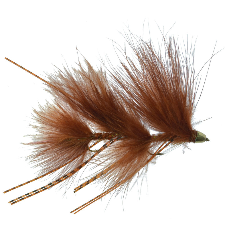 Load image into Gallery viewer, 3 Pack Circus Peanut Envy Articulated Streamers Brown - Size 6
