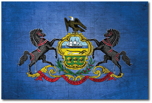 PENNSYLVANIA FLAG REFLECTIVE HELMET DECAL