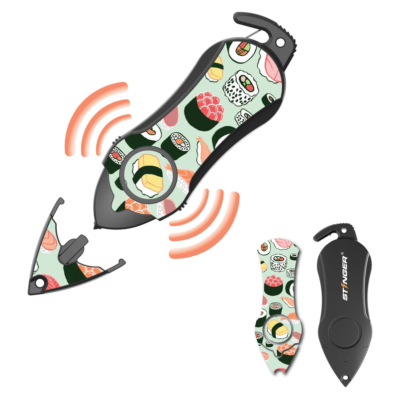 Load image into Gallery viewer, Personal Alarm Keychain Safety Emergency Tool  (Sushi)
