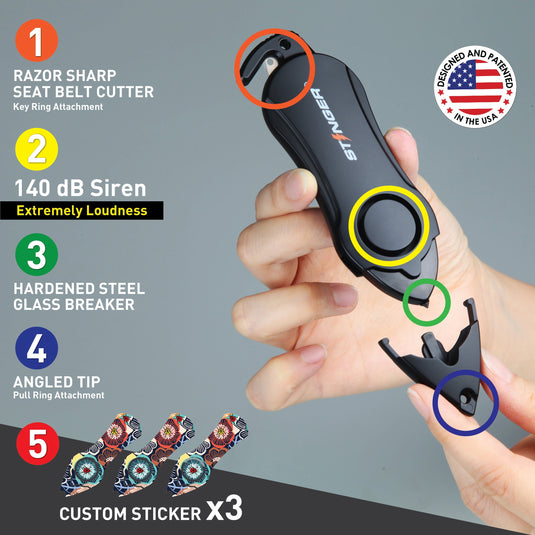 Personal Alarm Keychain Safety Emergency Tool (Ladybug)