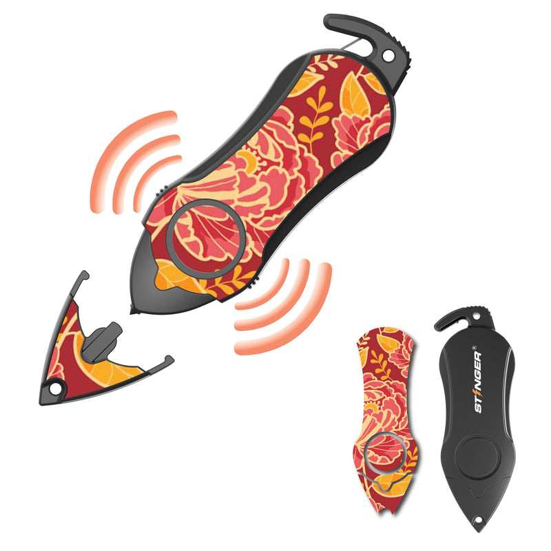 Load image into Gallery viewer, Personal Alarm Keychain Safety Emergency Tool (Peony)
