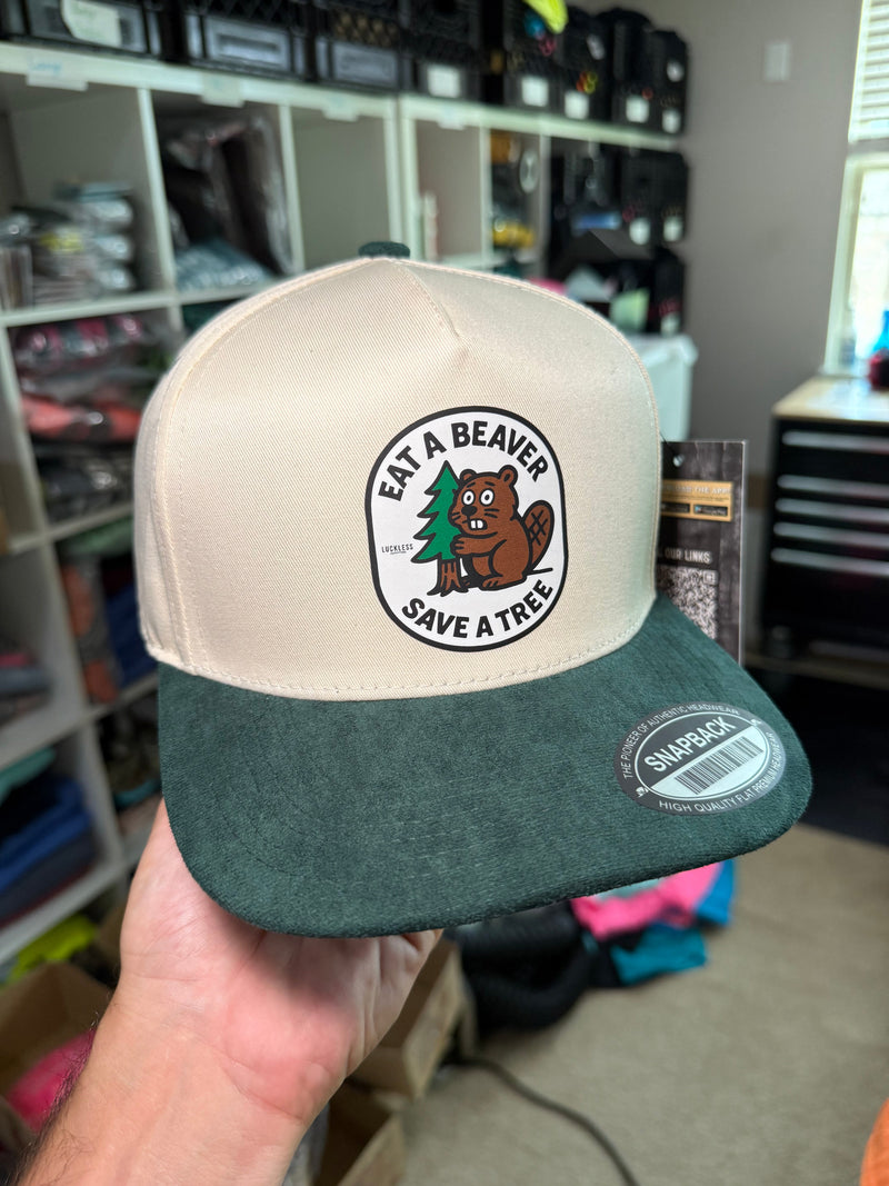 Load image into Gallery viewer, Eat A Beaver Save A Tree Trucker Hat

