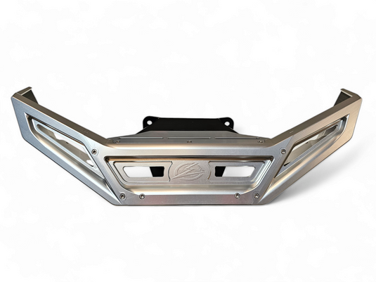 2022-2025 Polaris RZR Pro R, Pro S, Turbo R Machined Billet Front Winch Bumper (Clear Anodize)