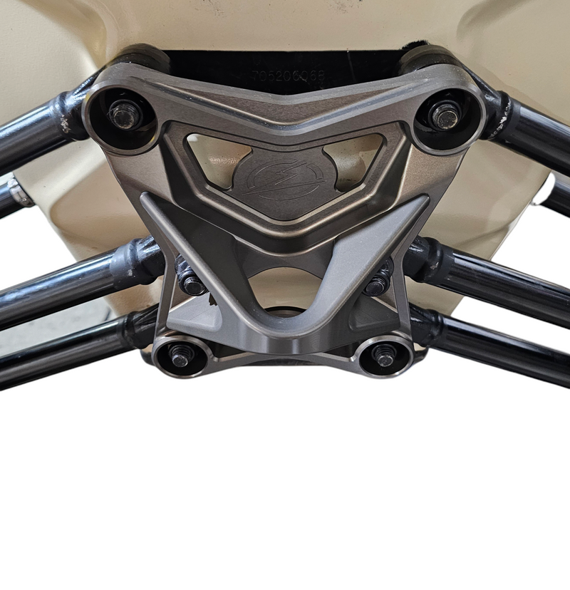 Load image into Gallery viewer, 2017-2021 Can Am X3 Maverick EOD Radius Rod Plate with Tow Hook Gun Metal
