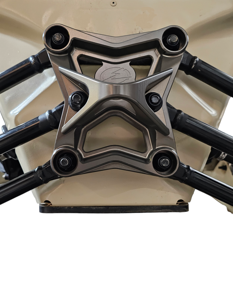 Load image into Gallery viewer, 2017-2021 Can Am X3 Maverick EOD Radius Rod Plate with Tow Hook Gun Metal
