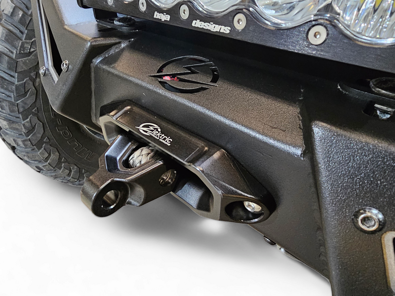 Load image into Gallery viewer, Elektric Offroad Designs UTV Winch Fairlead and Hook (Black)
