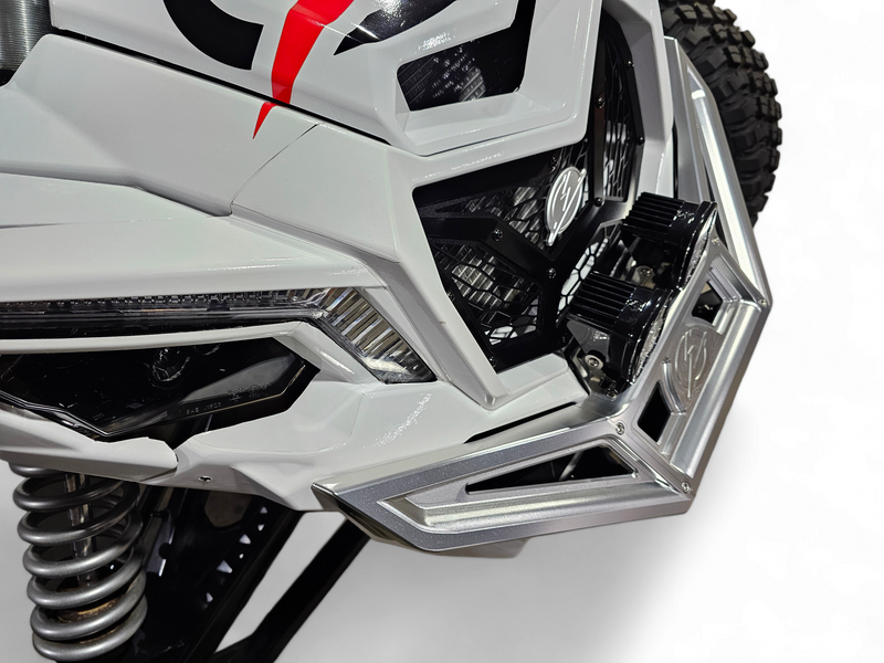 Load image into Gallery viewer, 2017 to Current Can-Am X3 Maverick Machined Billet Front Winch Bumper (Clear Anodize)

