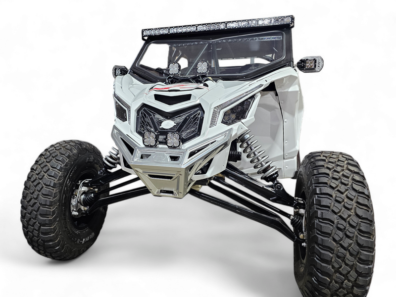 Load image into Gallery viewer, 2017 to Current Can-Am X3 Maverick Machined Billet Front Winch Bumper (Clear Anodize)
