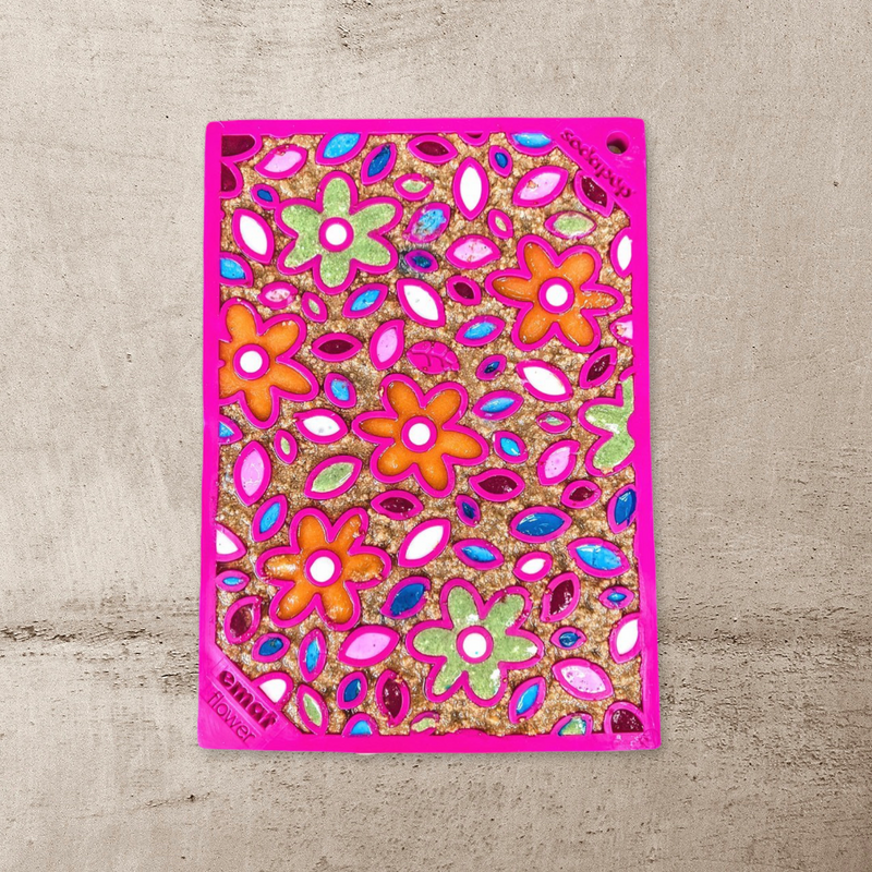 Load image into Gallery viewer, Flower Power emat - Enrichment Lick Mat for Dogs and Cats | Flower Design | USA Made
