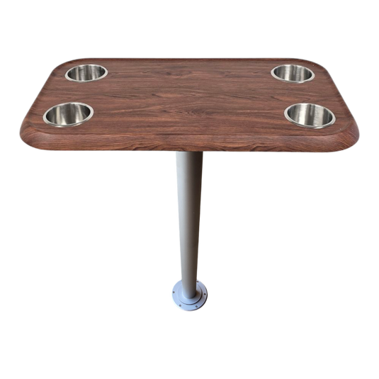 Boat Table Set - 6" Flush Mount Floor Plate / Anti Wobble (6 colors)