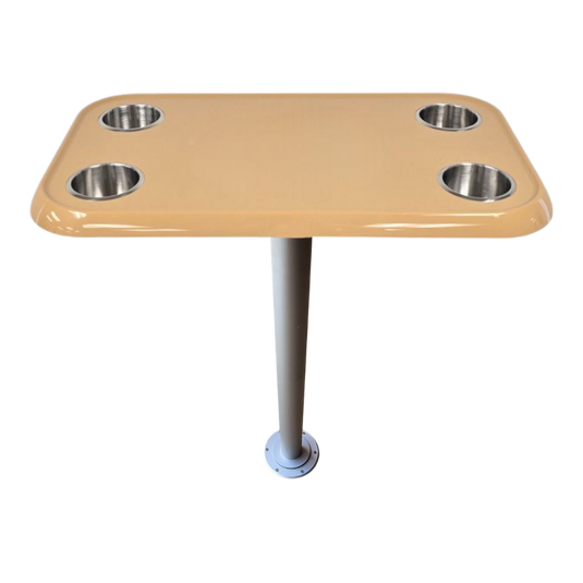 Boat Table Set - 6" Flush Mount Floor Plate / Anti Wobble (6 colors)