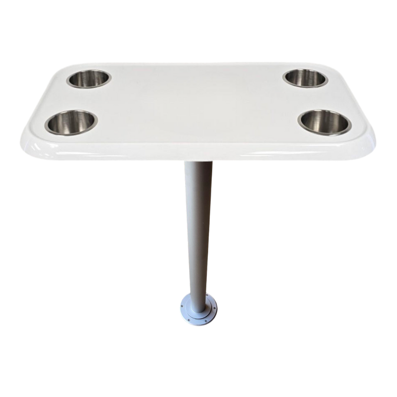 Load image into Gallery viewer, RV Side Tables | RV End Tables - Table Set - 6" Flush Mount Floor Plate / Anti Wobble, Cocktail Design (6 colors)
