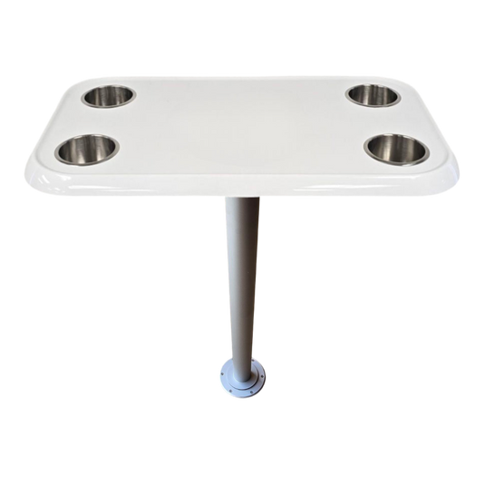 Boat Table Set - 6" Flush Mount Floor Plate / Anti Wobble (6 colors)