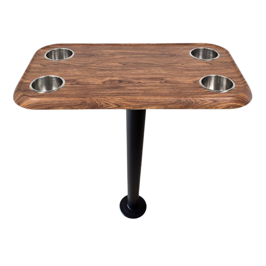 Boat Table Set - 6" Flush Mount Floor Plate / Anti Wobble (6 colors)