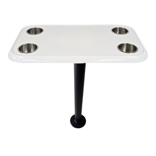 RV Side Tables | RV End Tables - Table Set - 6" Flush Mount Floor Plate / Anti Wobble, Cocktail Design (6 colors)
