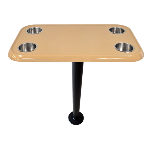 Boat Table Set - 6" Flush Mount Floor Plate / Anti Wobble (6 colors)