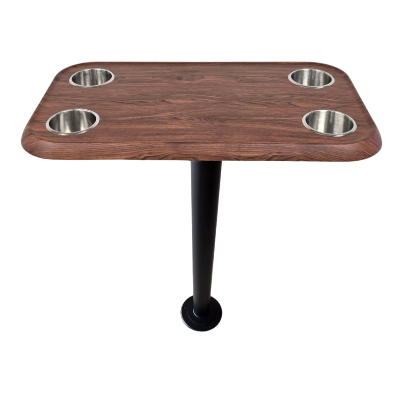 Load image into Gallery viewer, RV Side Tables | RV End Tables - Table Set - 6" Flush Mount Floor Plate / Anti Wobble, Cocktail Design (6 colors)
