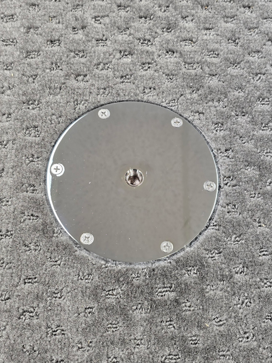 RV Table Bracket, Table Post & Flush Mount Floor Plate - Stainless Steel