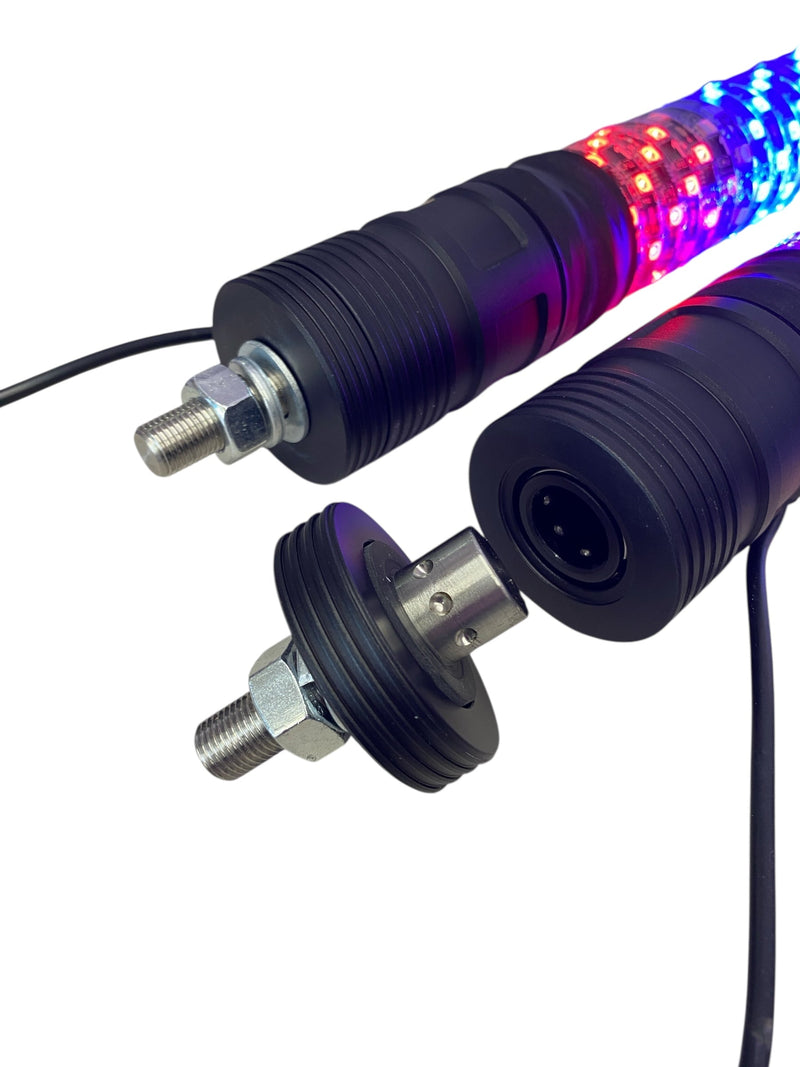 Load image into Gallery viewer, 2&#39; Full Color RGB Fat Whip Pair With Bluetooth/Remote
