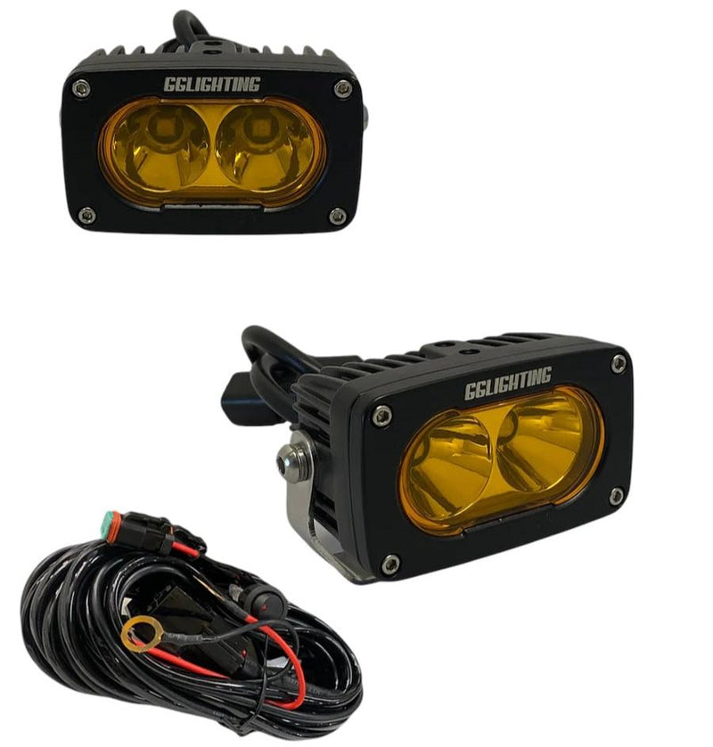 Load image into Gallery viewer, GP10 Offroad LED Pod Bundle Amber With Free Wiring Harness
