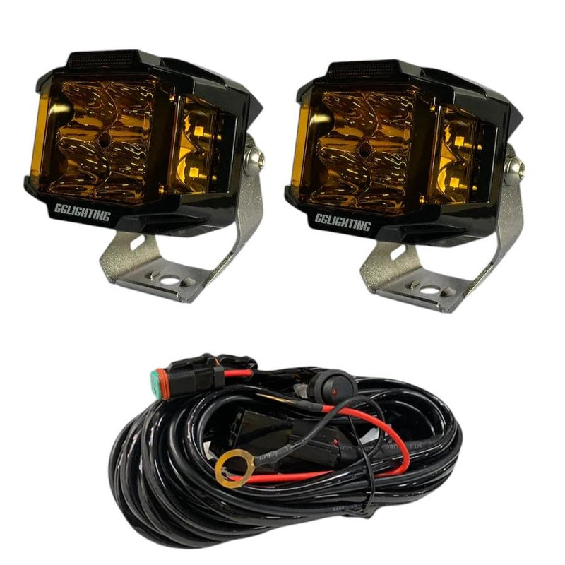 Load image into Gallery viewer, Amber CB30 Pod Bundle With Wiring Harness
