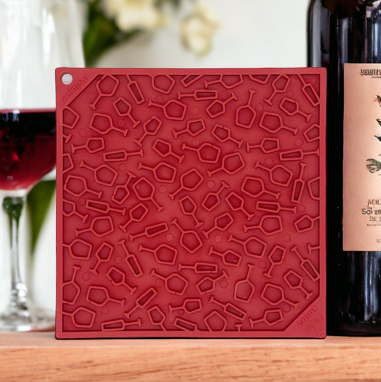 Load image into Gallery viewer, Vino Dog eMat - Enrichment Lick Mat For Dogs and Cats | Wine-Inspired Design| SodaPup
