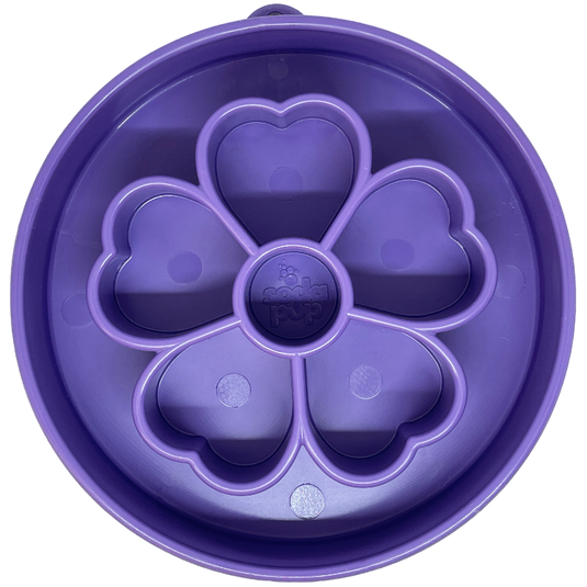 Flower eBowl Deep Slow Feeder Dog Bowl for Enrichment | USA Made