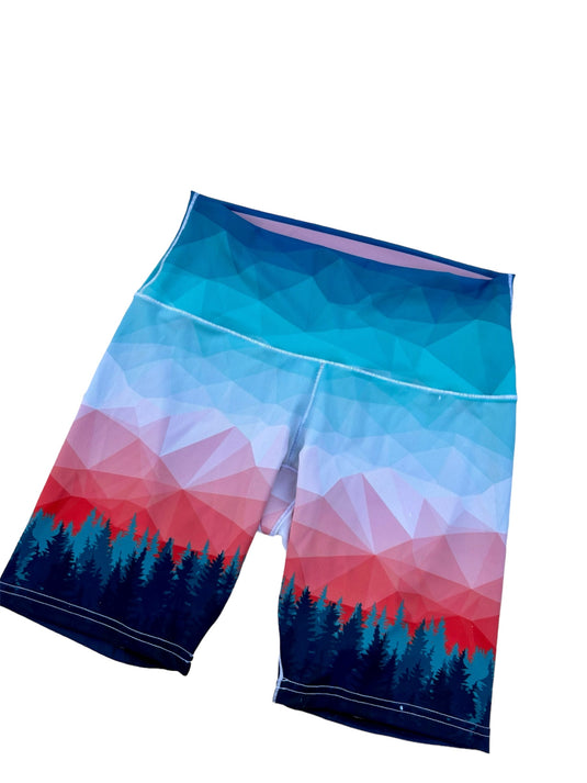 Treeline Trail Biker Yoga Shorts