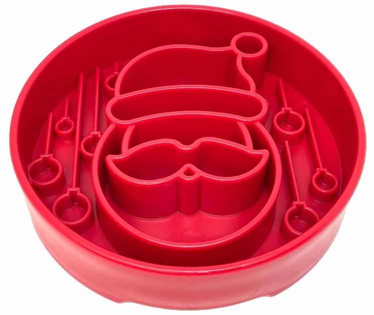 Load image into Gallery viewer, Santa Christmas eBowl Deep Slow Feeder Dog Bowl for Enrichment | USA Made
