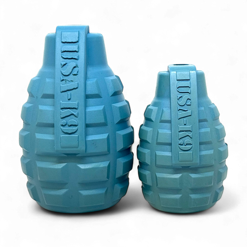 Load image into Gallery viewer, USA-K9 Grenade Shaped Rubber Dog Toy - Chew, Treat Dispenser &amp; Tug Toy | USA

