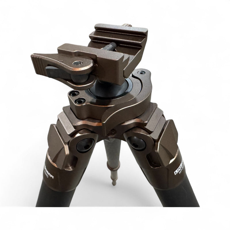 Load image into Gallery viewer, Linkogear HT-324C Carbon Fiber Tripod – Picatinny/Arca, 64" Max, 66lb Capacity - Brown
