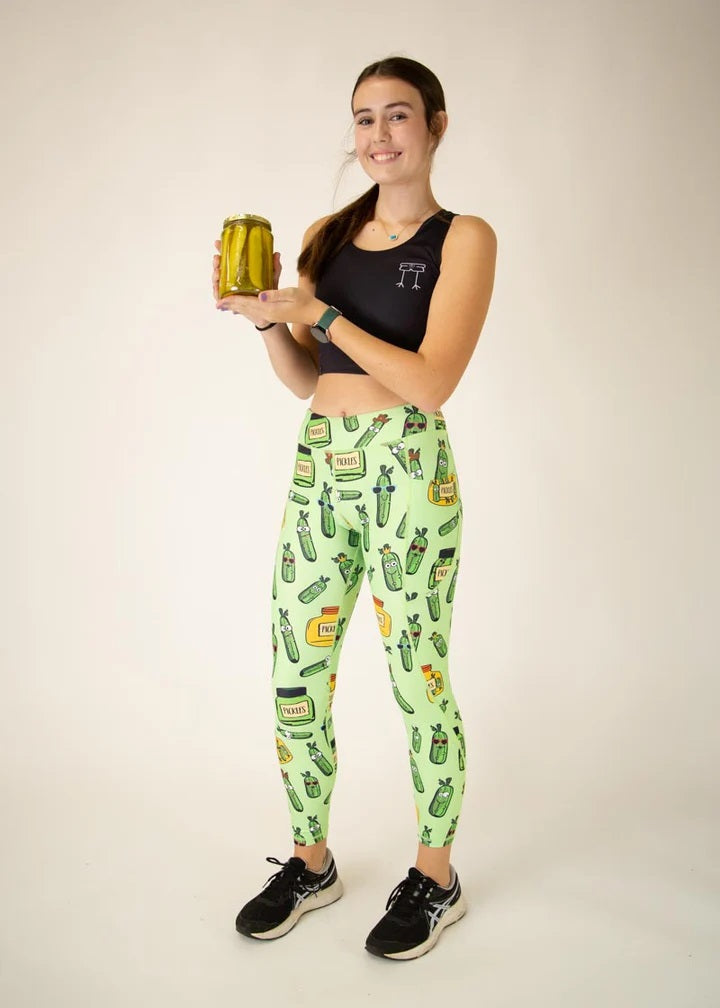 Load image into Gallery viewer, Women&#39;s Pickles Leggings (Fluro Green) XS S M L XL
