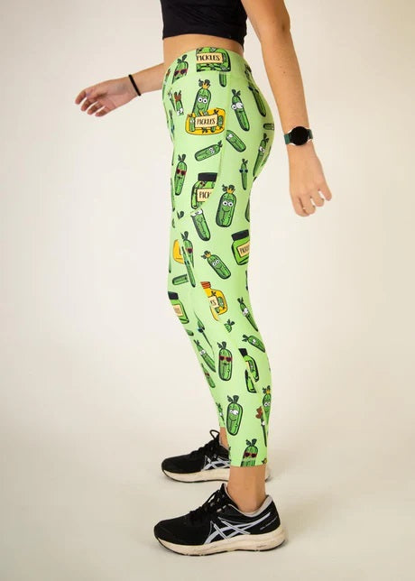 Load image into Gallery viewer, Women&#39;s Pickles Leggings (Fluro Green) XS S M L XL
