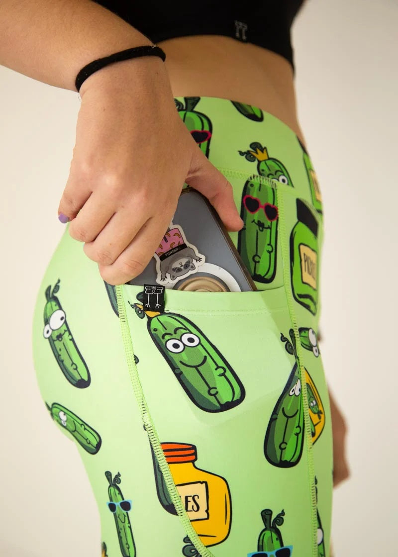 Load image into Gallery viewer, Women&#39;s Pickles Leggings (Fluro Green) XS S M L XL
