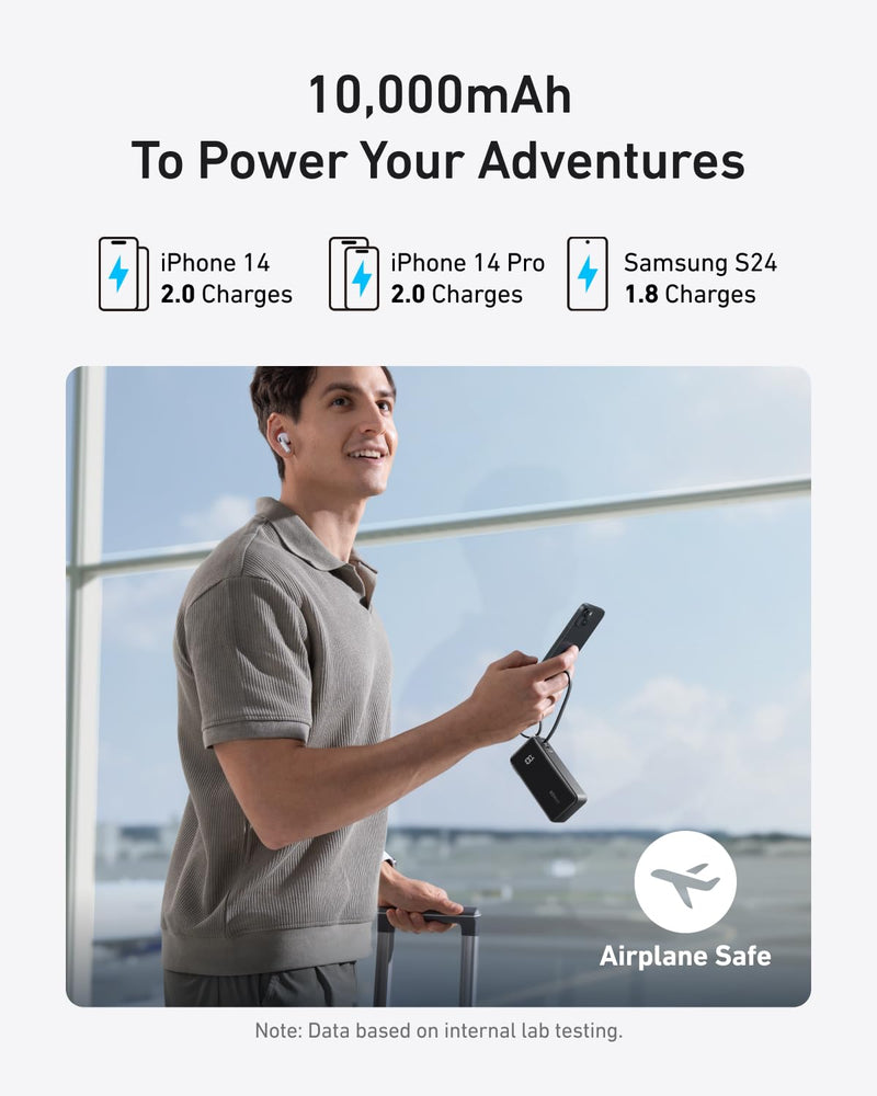 Load image into Gallery viewer, Anker Power Bank (10K, Fusion, Built-In Cable)
