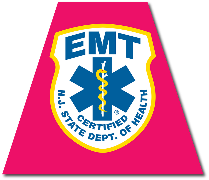 Load image into Gallery viewer, NEW JERSEY EMT REFLECTIVE HELMET (TET) TETRAHEDRON
