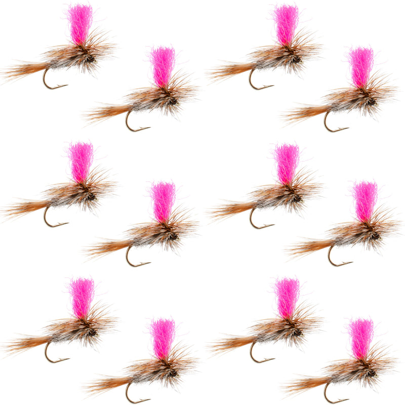 Load image into Gallery viewer, Adams Hi-Viz Parachute Classic Dry Fly - 12 Flies Hook Size 12
