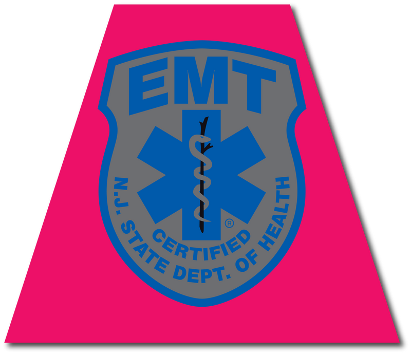 Load image into Gallery viewer, NEW JERSEY SUBDUED EMT REFLECTIVE HELMET (TET) TETRAHEDRON
