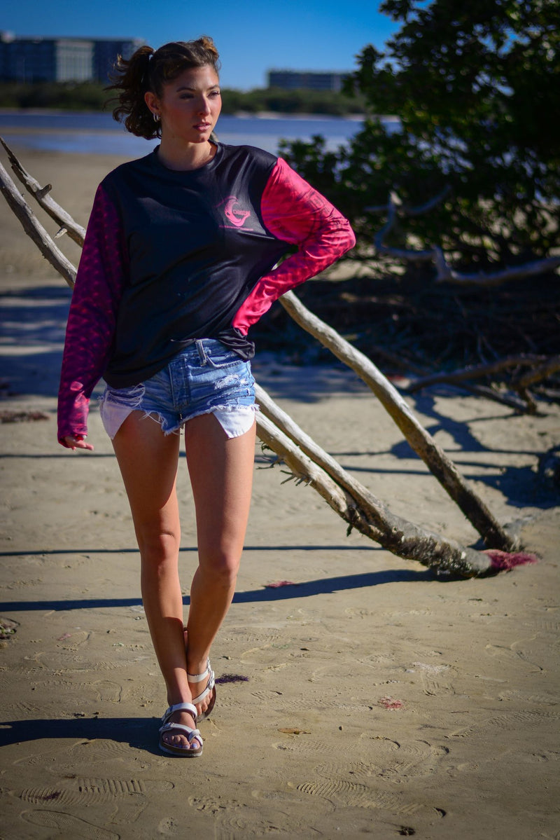 Load image into Gallery viewer, Coastal Pink Redfish Performance Long Sleeve T-shirt
