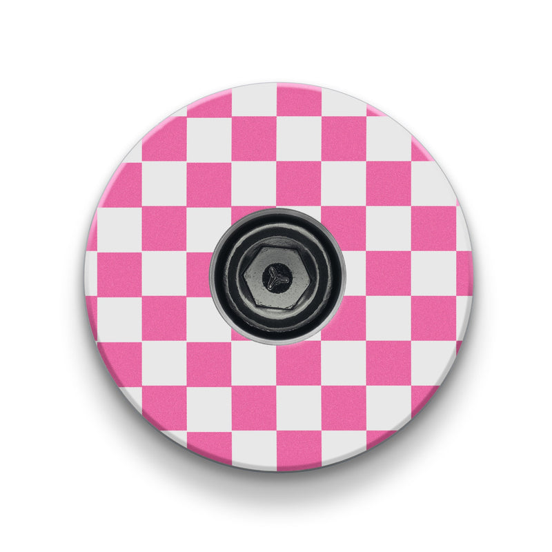 Load image into Gallery viewer, Checkerboard Pattern Custom Bicycle Headset Cap
