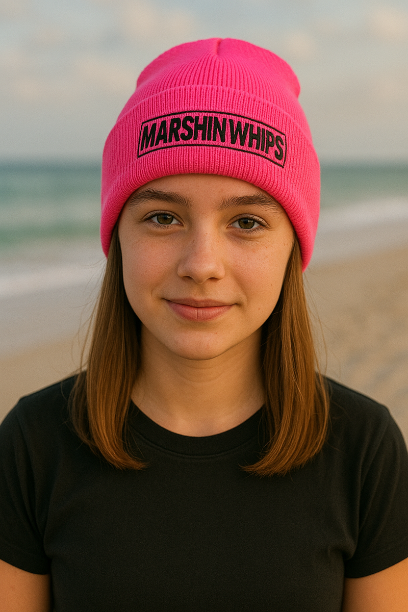 Load image into Gallery viewer, Marshin Whips Pink Beanie
