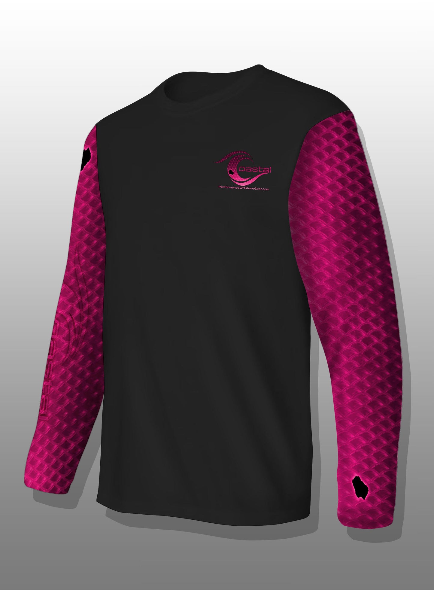 Coastal Pink Redfish Performance Long Sleeve T-shirt