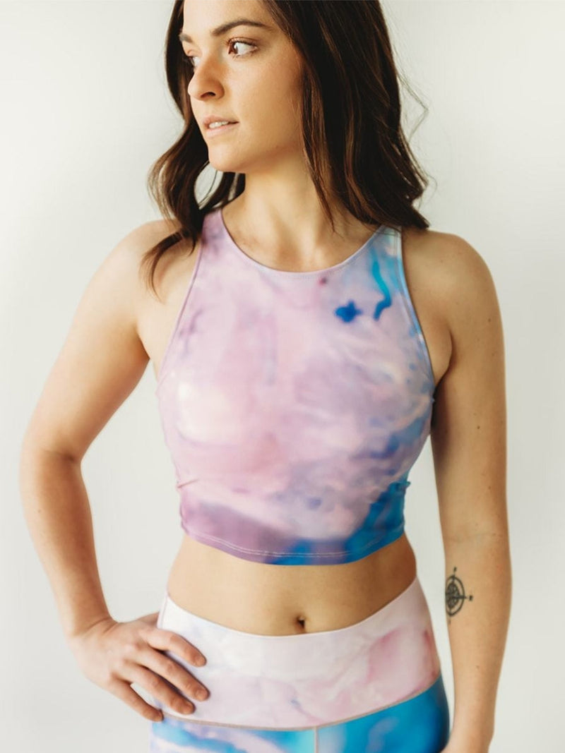 Load image into Gallery viewer, Pink Tie Dye Crop Top *FINAL SALE*
