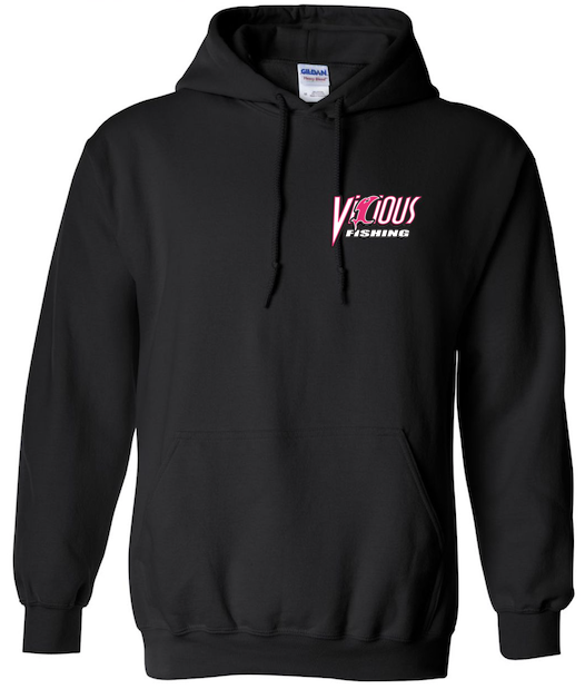 Load image into Gallery viewer, Vicious Classic Pink &amp; Black Hoodie
