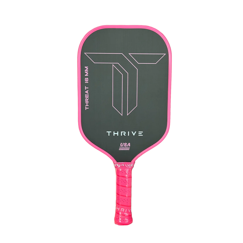 Load image into Gallery viewer, THREAT 16 (PINK) Includes custom weight card, paddle cover, paddle eraser, and lead weights.
