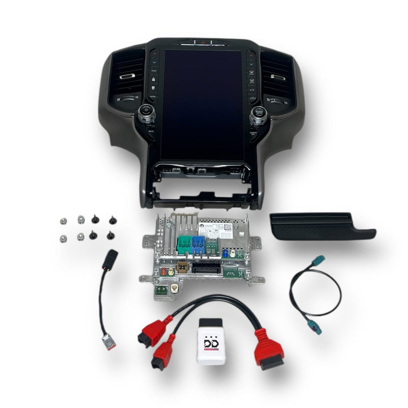Load image into Gallery viewer, 2019-2024 RAM 1500 UBQ Uconnect 5 Upgrade kit with 12-inch Touchscreen including Wireless Apple CarPlay / Android Auto
