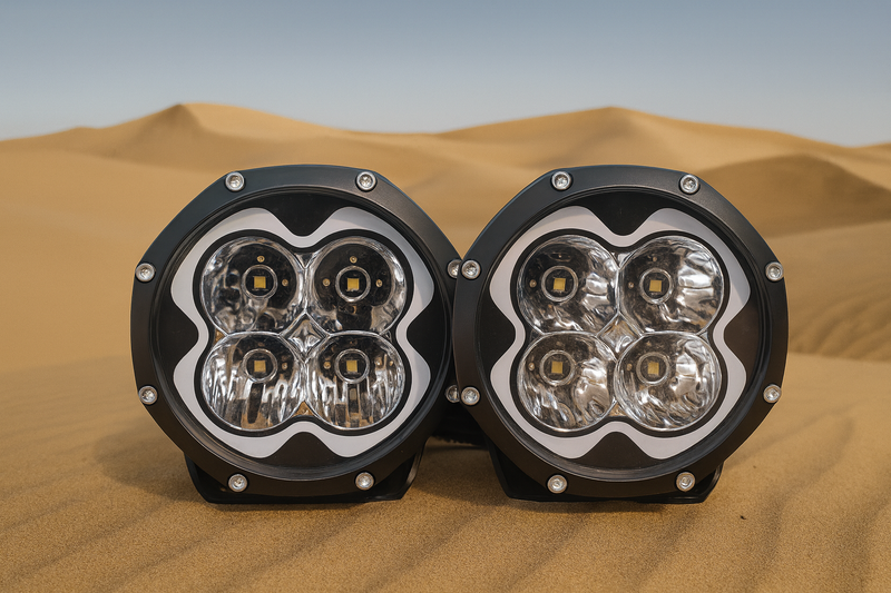 Load image into Gallery viewer, Marshin Whips 6" High-Output LED Pod Lights | 4-Beam Design (Set of 2)
