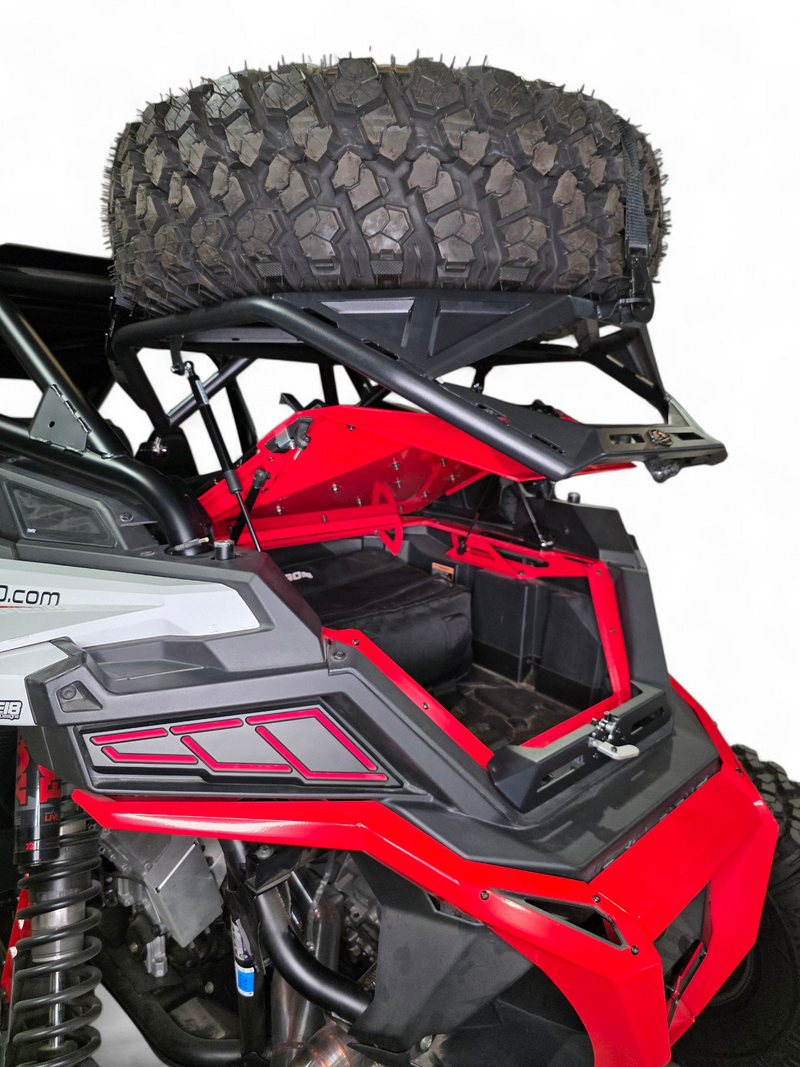 Load image into Gallery viewer, 2020+ Polaris RZR Pro XP, 2022+ Pro R/Turbo R, 2025+ Pro R/Pro S Tire Rack
