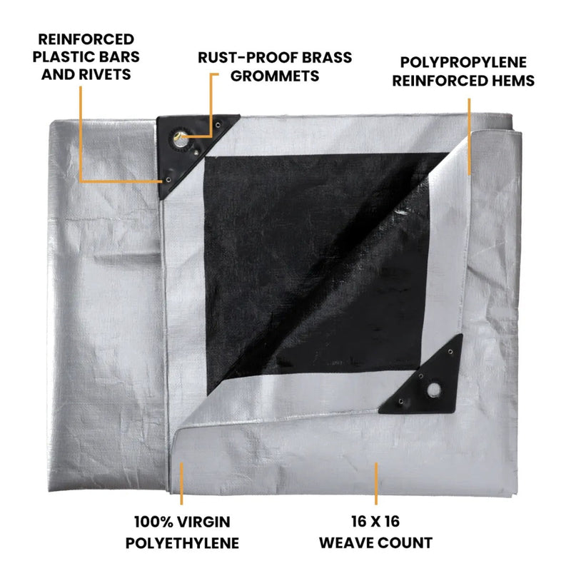 Load image into Gallery viewer, 10’ x 10’ Super Heavy Duty Poly Tarp
