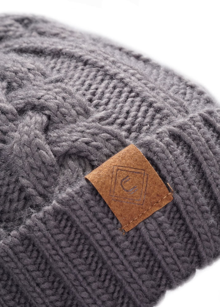Load image into Gallery viewer, Pom Pom Beanie | Charcoal
